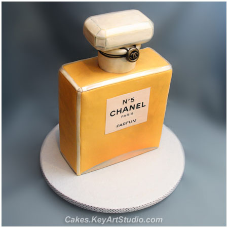 Beautiful pink Chanel bottle by @deevinecakes - Edible Image