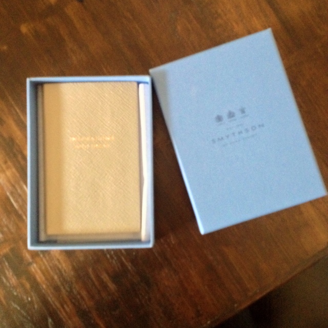 Smythson Panama Inspirations & Ideas Leather Notebook in Nile Blue